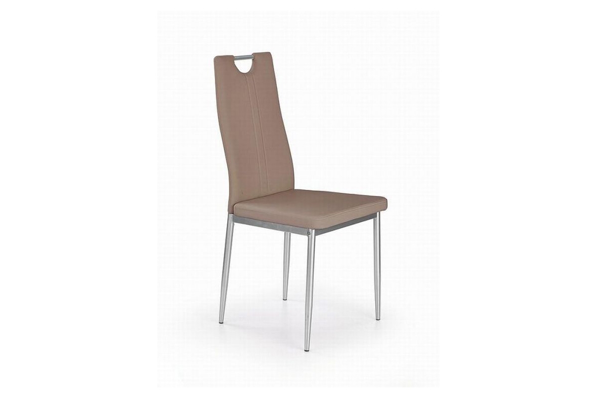 Scaun tapițat K202 cu picioare metalice - cappucino krzesło do jadalni