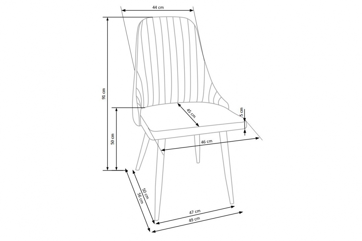 Scaun tapițat K285 - bej scaune Tapițată K285 - bej