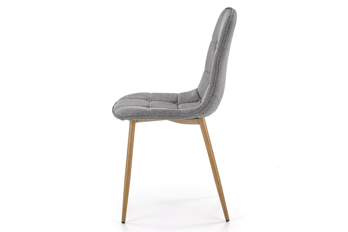 K316 szék - hamuszürke / mézes tölgyfa szék kárpitozott K316 - hamu / dab méz