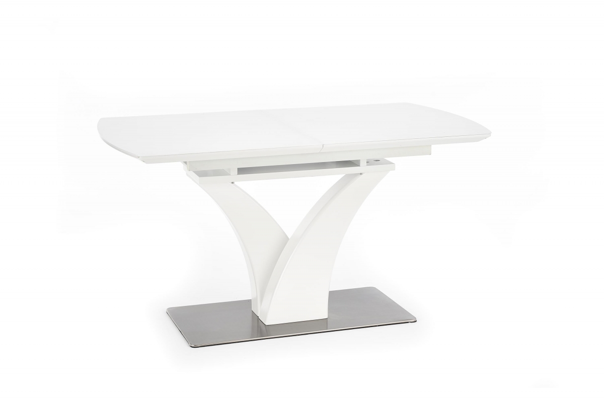 Rozkladací jedálenský stôl Palermo 140-180x80 cm - biely mat stôl Palermo - biely mat