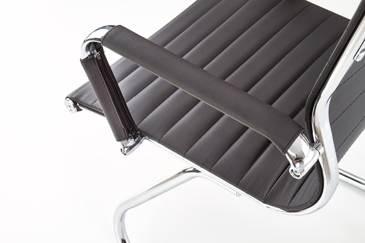 Konferenční židle Prestige Skid Eko-kůže/černá židle konferencyjne Prestige Skid - Černý - detal