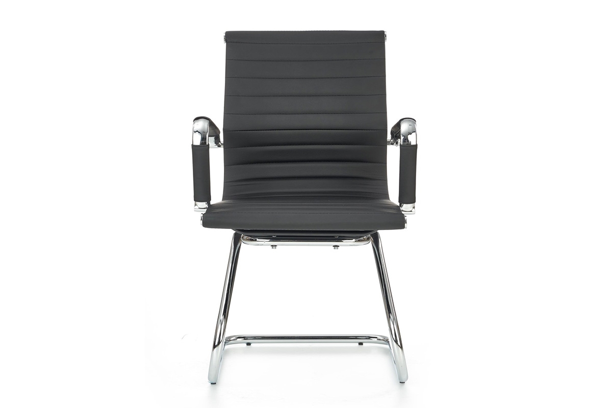 Konferenční židle Prestige Skid Eko-kůže/černá černé židle z ekoskory