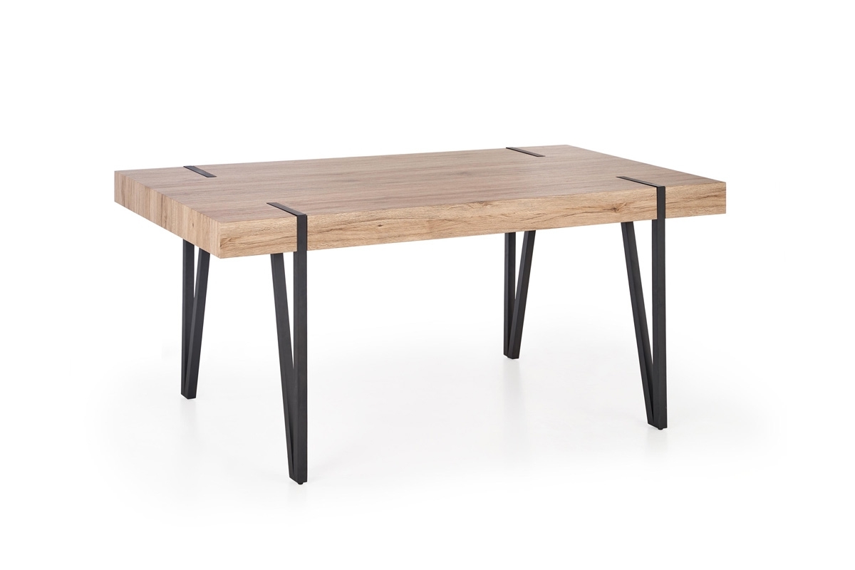 stôl Yohann - Dub San Remo / Čierny Industriálny Stôl 