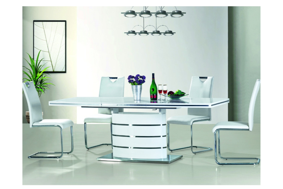 stôl rozkládací Fano 180(240)X100 - Biely lak Stôl fano biely 180(240)x100