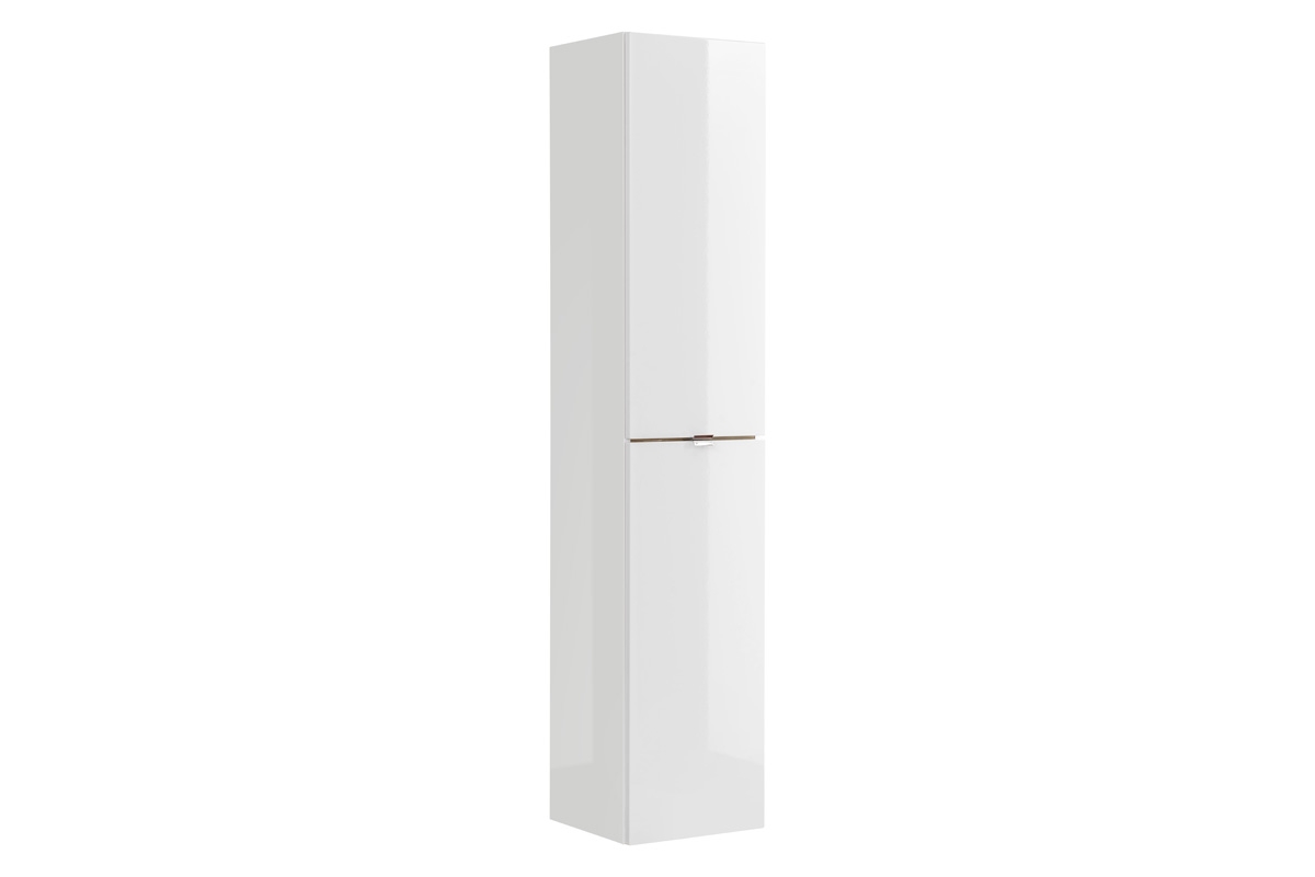 Vysoká kúpelňová skrinka Capri White 800 - 35 cm - biely lesk / dub craft zlatý wysoka szafka łazienkowa Capri 