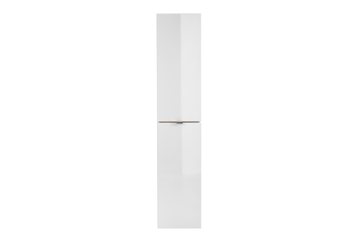 Vysoká koupelnová skříňka Capri White 35 cm - bílý lesk / dub craft zlatý Skříňka lazienkowa capri 
