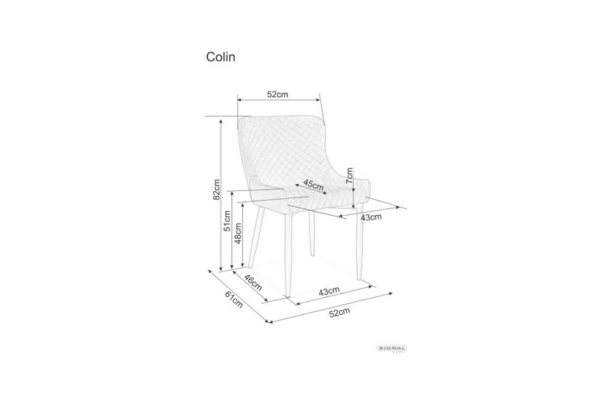 Židle Colin B Velvet - šedý bluvel 14 / Černý židle colin b velvet Černý konstrukce/šedý bluvel14