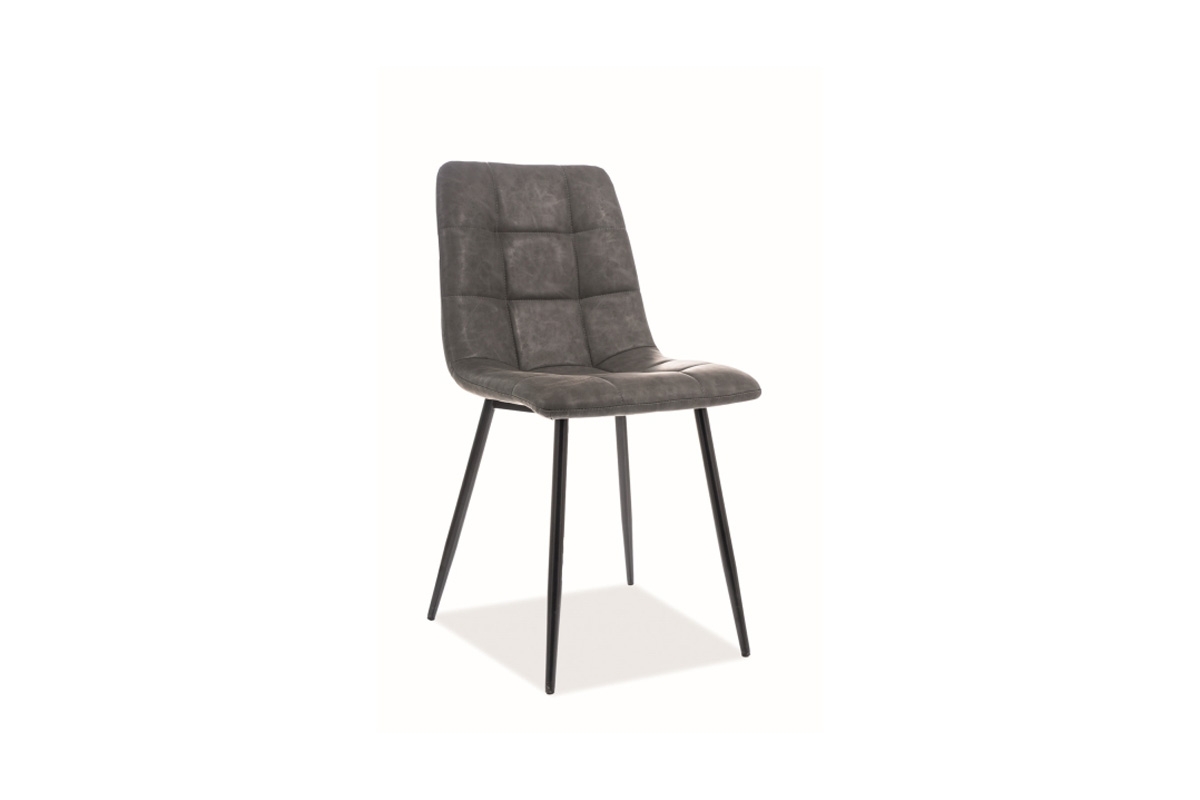 Židle LOOK Černá Konstrukce/šedý eko-kůže  ŽIDLE LOOK Černá konstrukce/šedý eko-kůže 
