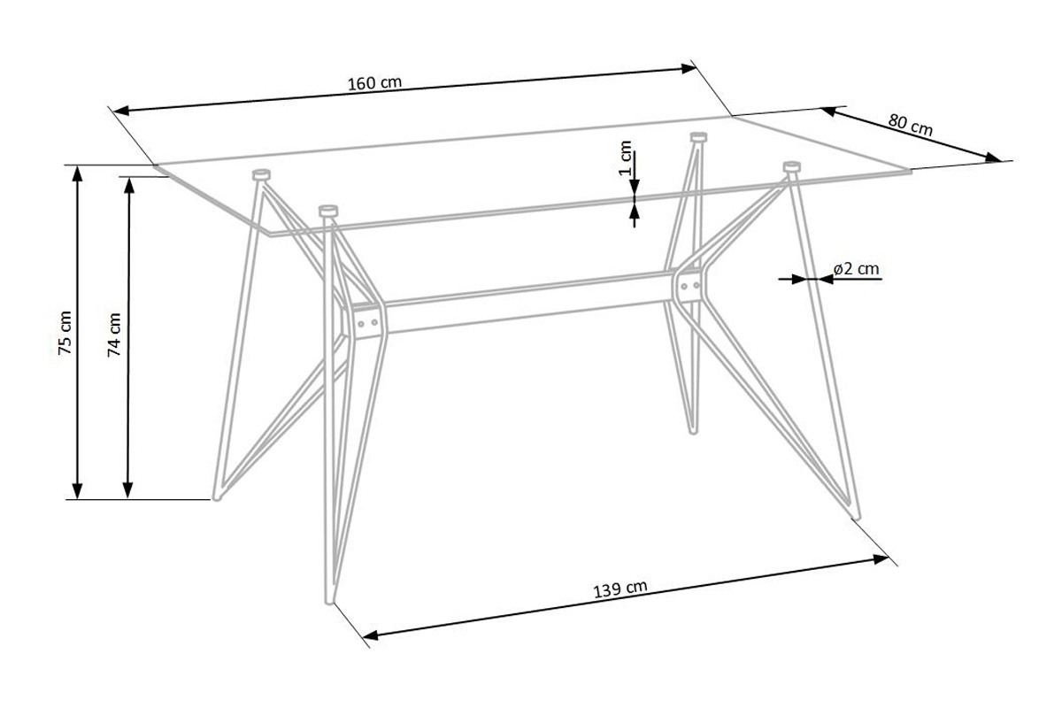 Komplet Stůl Allegro a 4 Židle K335 Rozměry Stolu