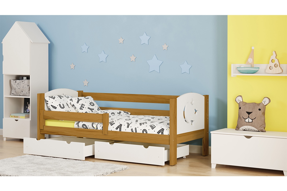 Dřevěná dětská postel Denis III Hvězdy postel z dřeva