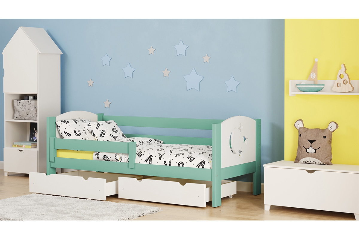 Dřevěná dětská postel Denis III Hvězdy levná postel dětská