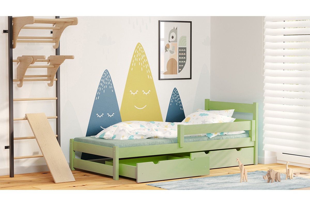 Drevená detská posteľ Ola Posteľ w farbe pastelowym