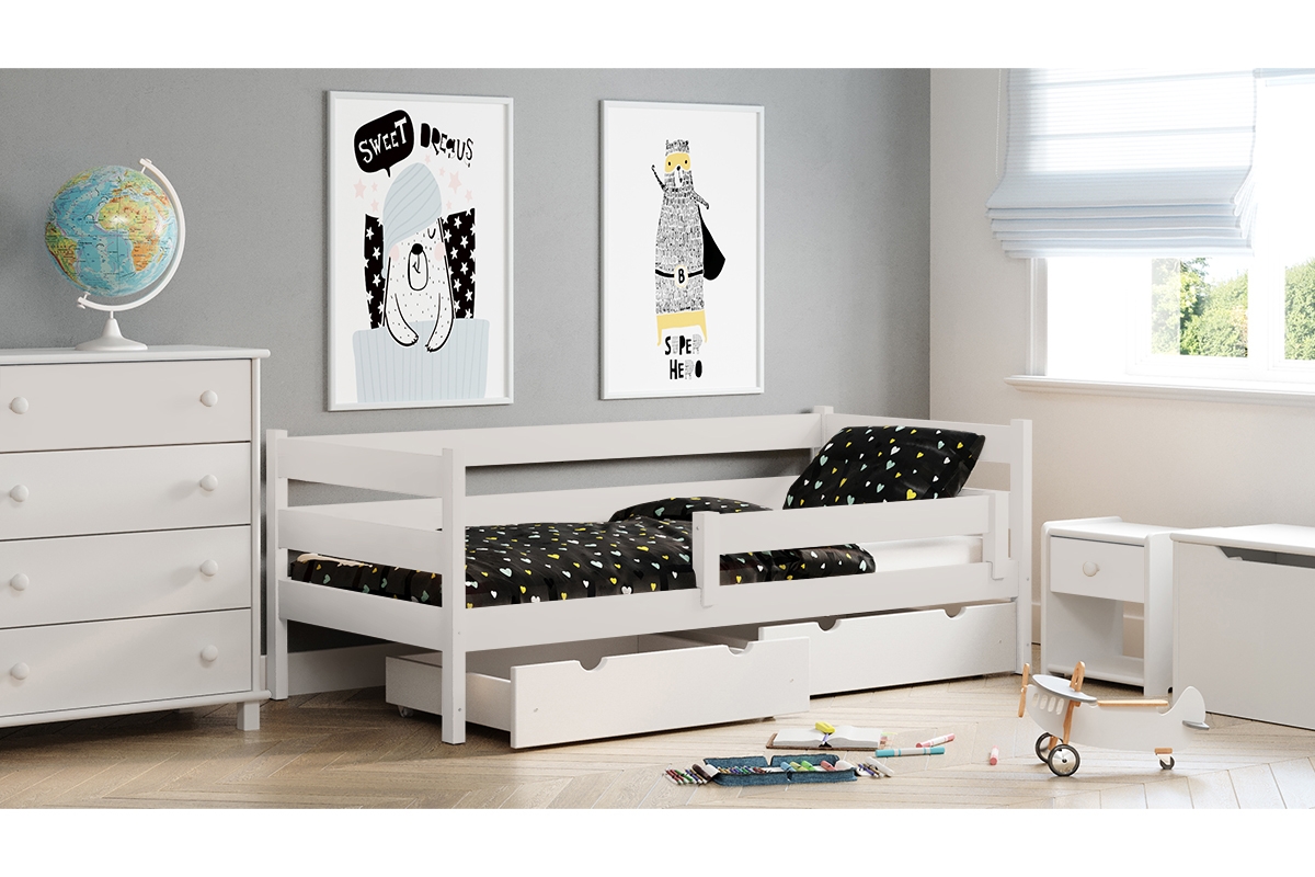 Dětská dřevěná postel Ola II bílá postel dřevěná
