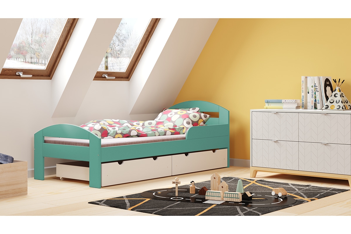 Dětská dřevěná postel Wiki mietowe postel drewniane