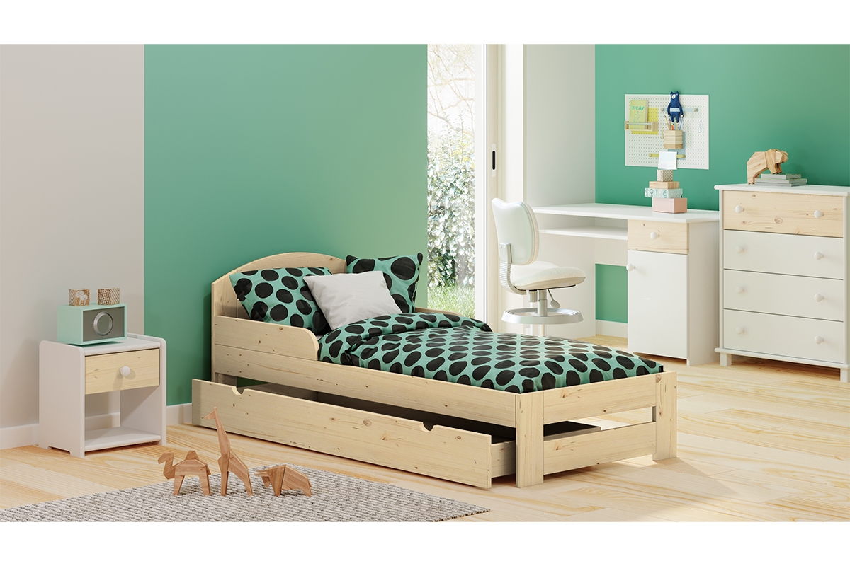 Dřevěná dětská postel Wiki II sosnowe Dětská postel