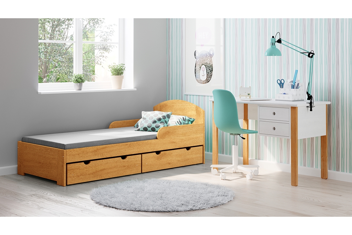 Dřevěná dětská postel Fibi II postel v odstínu olše
