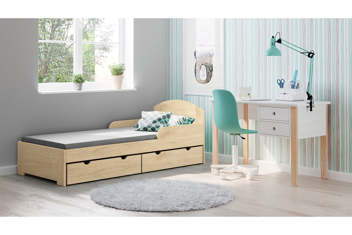Dřevěná dětská postel Fibi II Postel dla dziewczynki