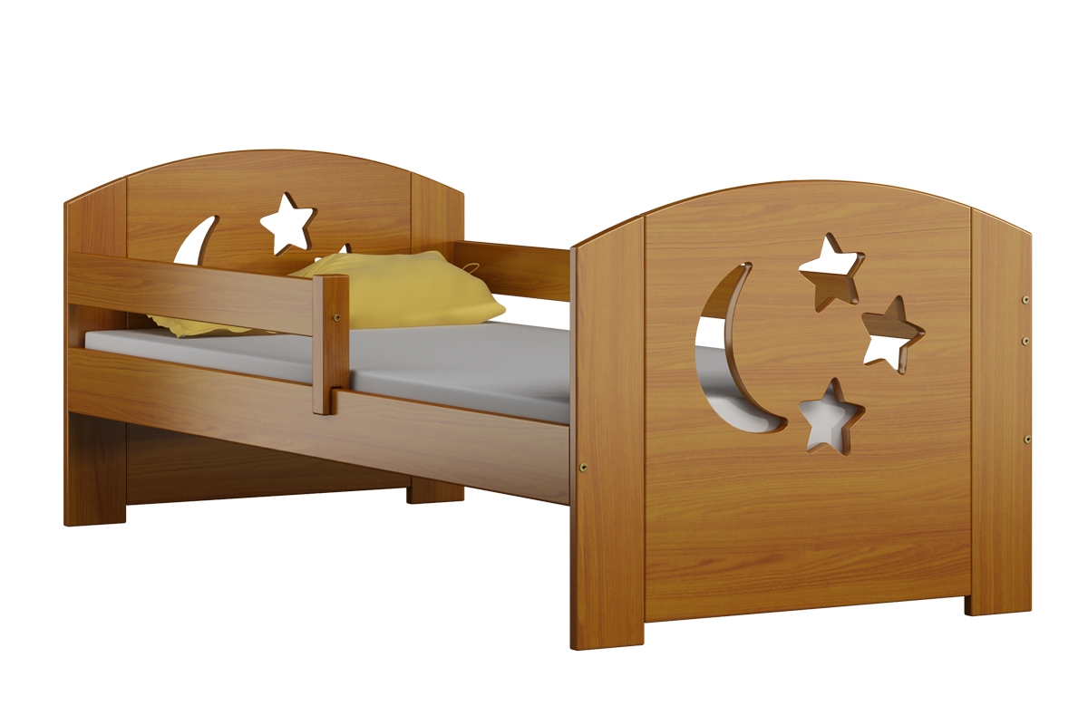 Postel dětská dřevěná Stars - Moon DP 021 Certifikát postel se zábranami