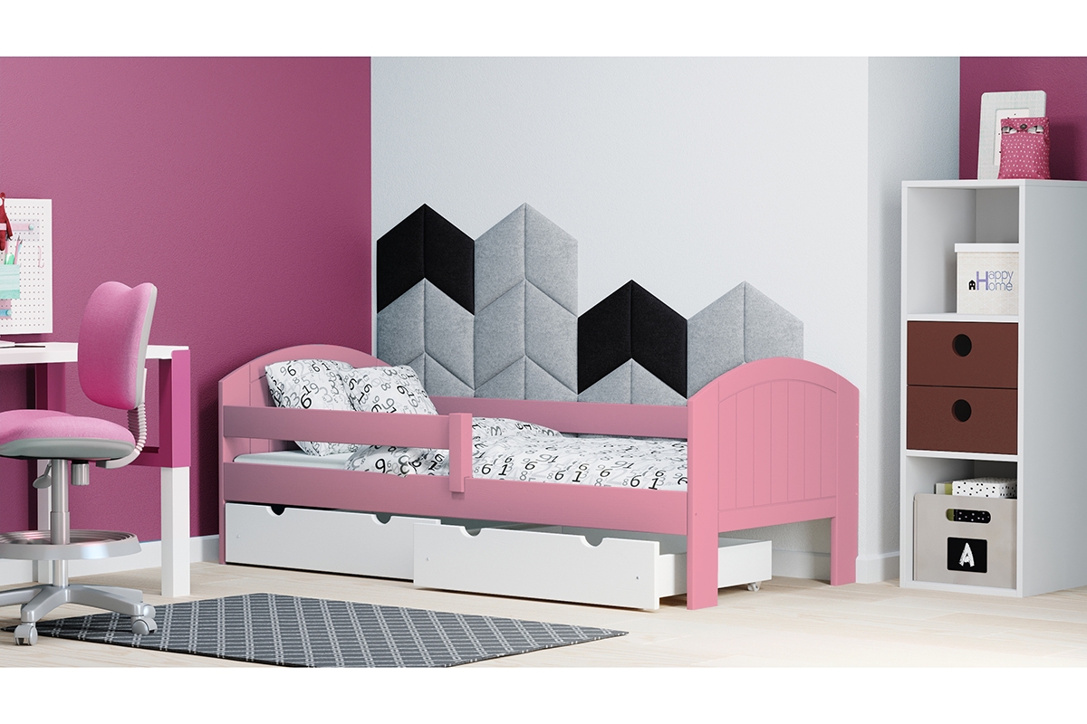 Dřevěná dětská postel Holi rozowe postel