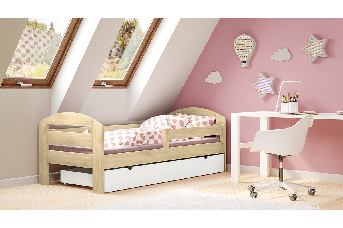 Dřevěná dětská postel Wiola sosnowe postel
