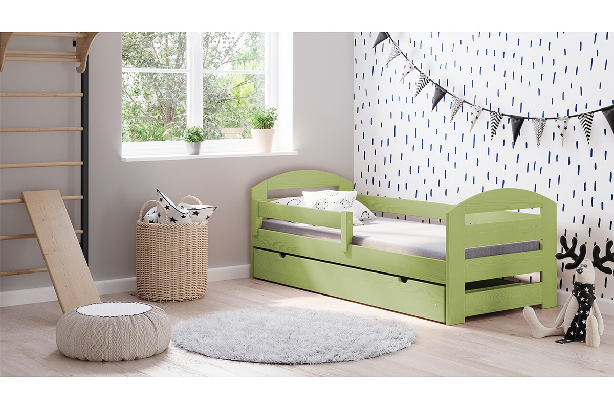 Dřevěná dětská postel Wiola II Zeloné postel dziciece