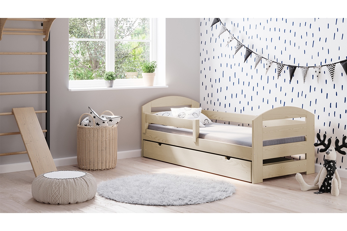 Dřevěná dětská postel Wiola II jasne postel drewniane
