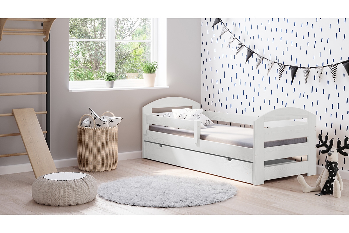 Drevená detská posteľ Wiola II biely Detská posteľ