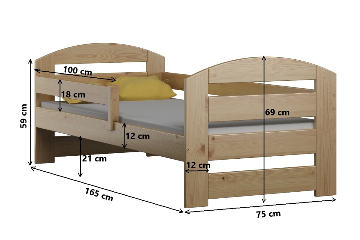 Dřevěná dětská postel Wiola II dětská postel