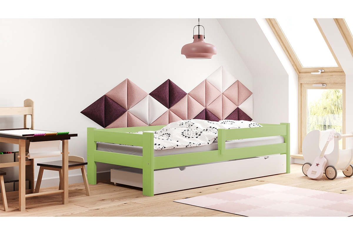 Dětská dřevěná postel Tymek Zelená Dětská postel