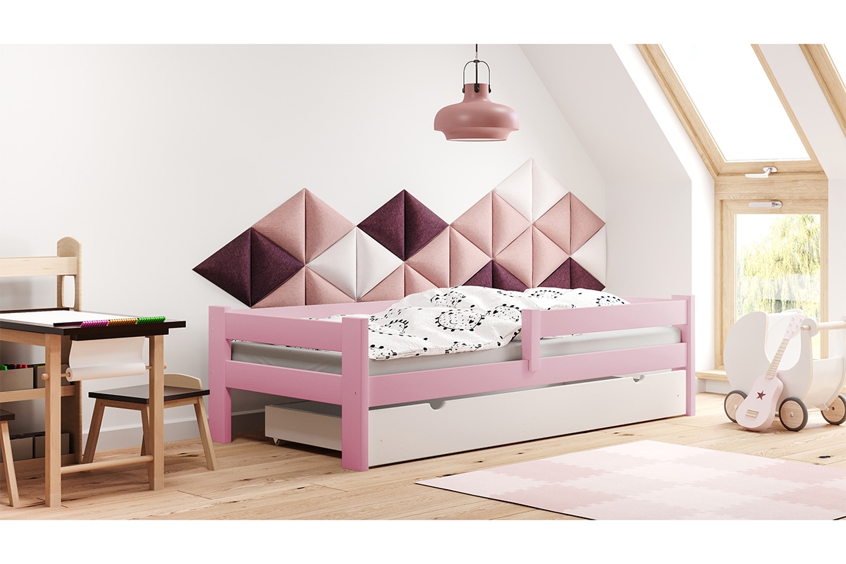 Dětská dřevěná postel Tymek Růžová Dětská postel