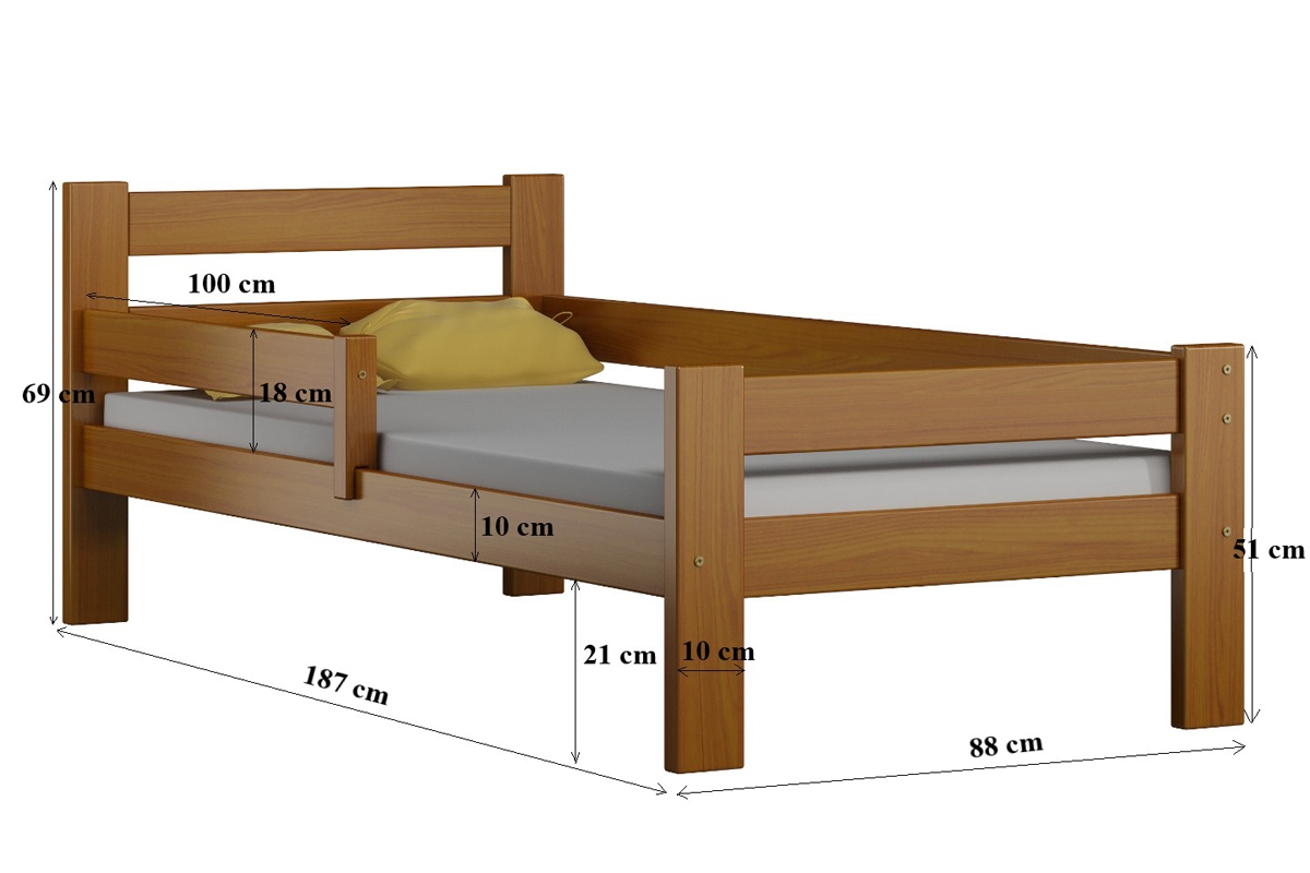 Drevená detská posteľ Tymek II Drevená detská posteľ Tymek II 