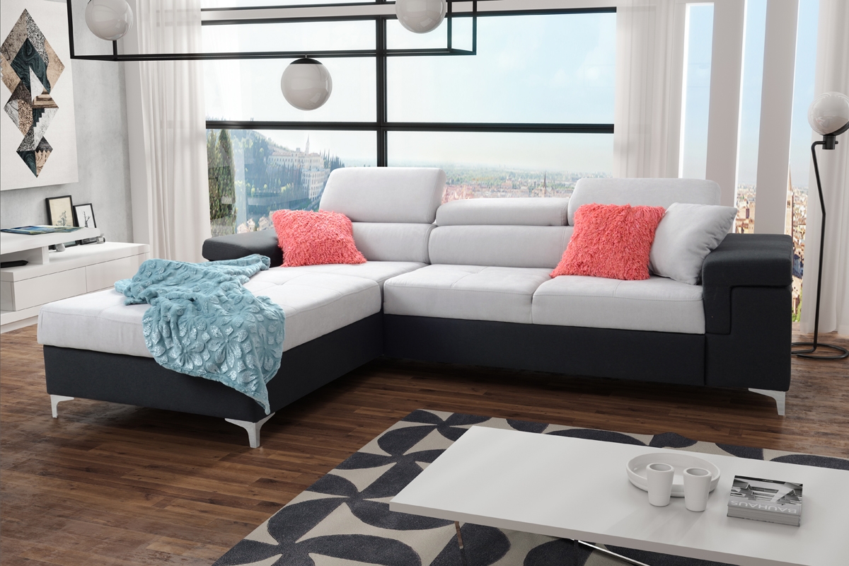 Canapea de colț Trego L II cu funcție de dormit moderní Rohová sedací souprava do obývacího pokoje 