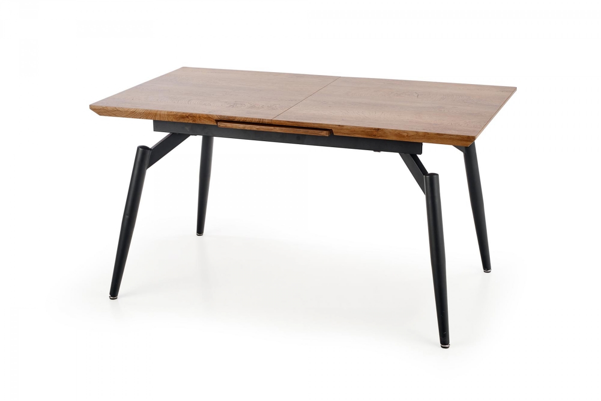 Rozkladací jedálenský stôl Cambell 140-180x80 cm - prírodná / čierna Stôl do izby dziennego