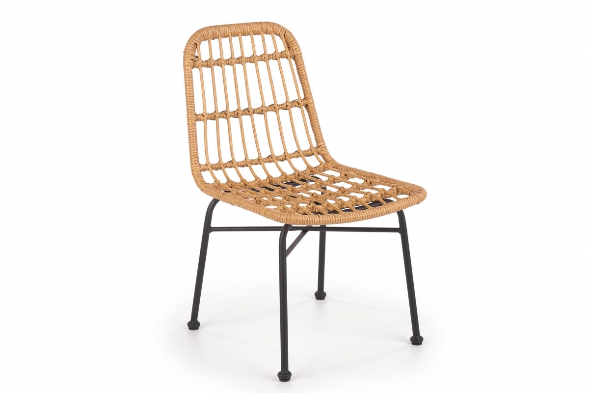 K401 szék - fekete / natúr K401 Židle Fekete / přírodní 