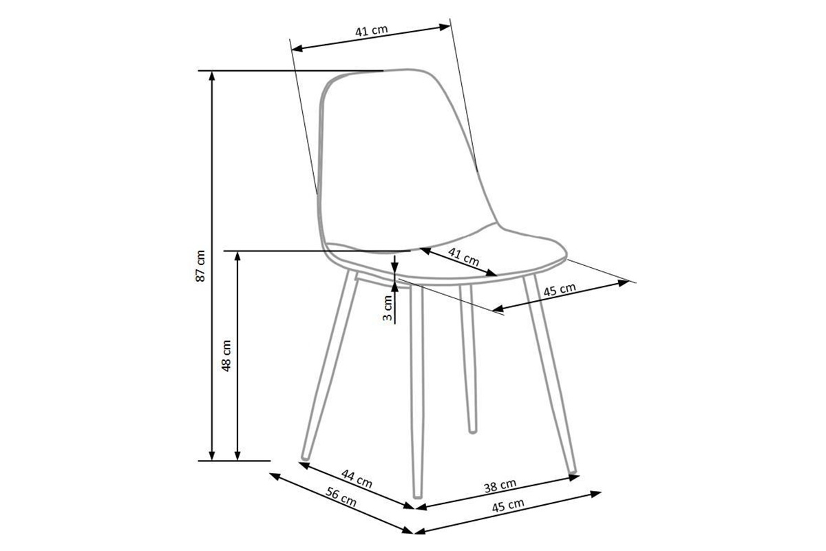 K417 bársony szék - sötétzöld  Židle Prošívané