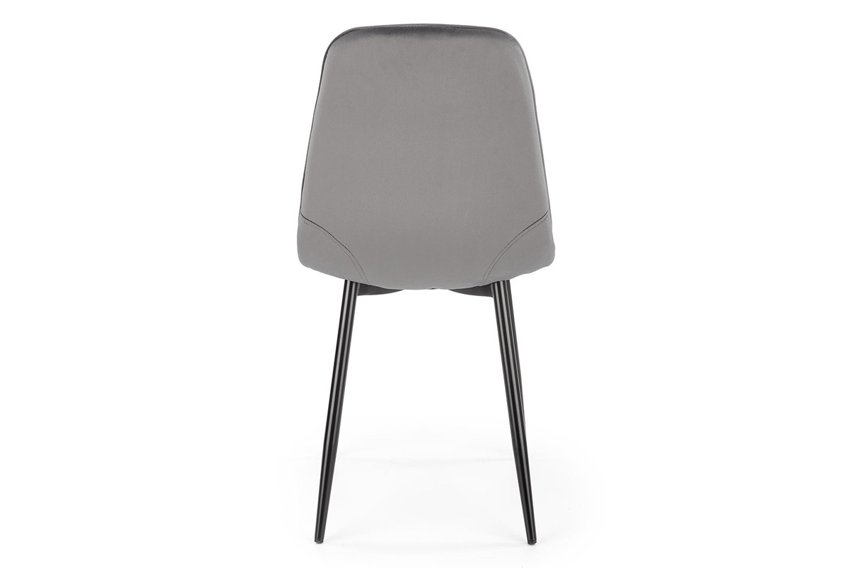 Scaun tapițat modern K417 - catifea gri modern scaune Tapițată K417 - cenușă velvet