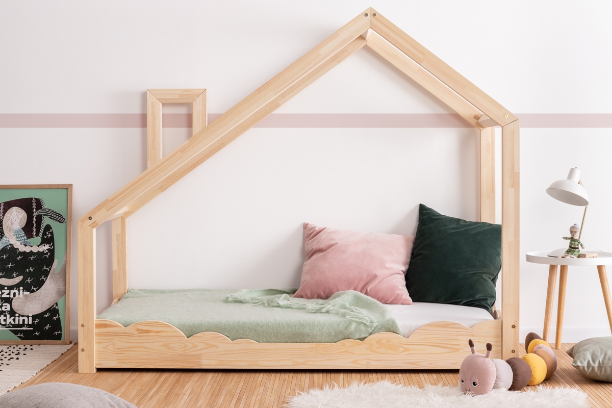 Detská posteľ domček s komínom Luppo D posteľ v tvare domčeka 