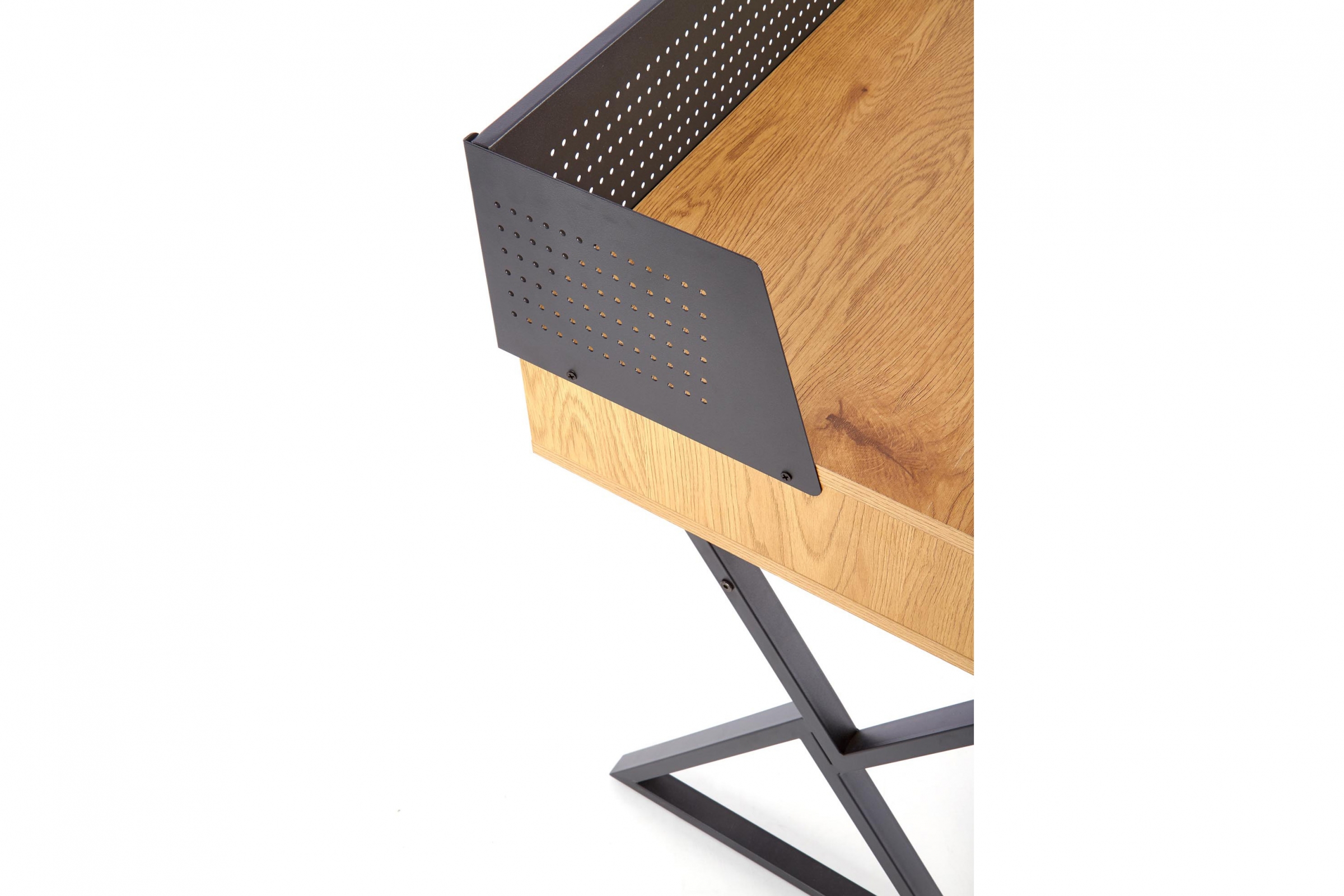 Psací stůl B43 - dub zlatý/ černá moderní psací stůl B43 z metalowymi nogami 110 cm - Dub zlatý / Černý