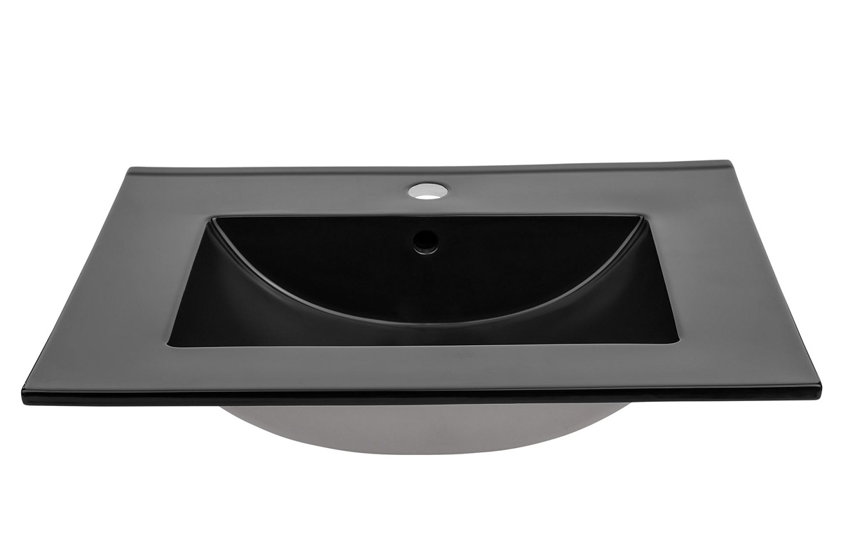 Keramické umývadlo Lava UM-8003-80 - Black Čern umývadlo do koupelny