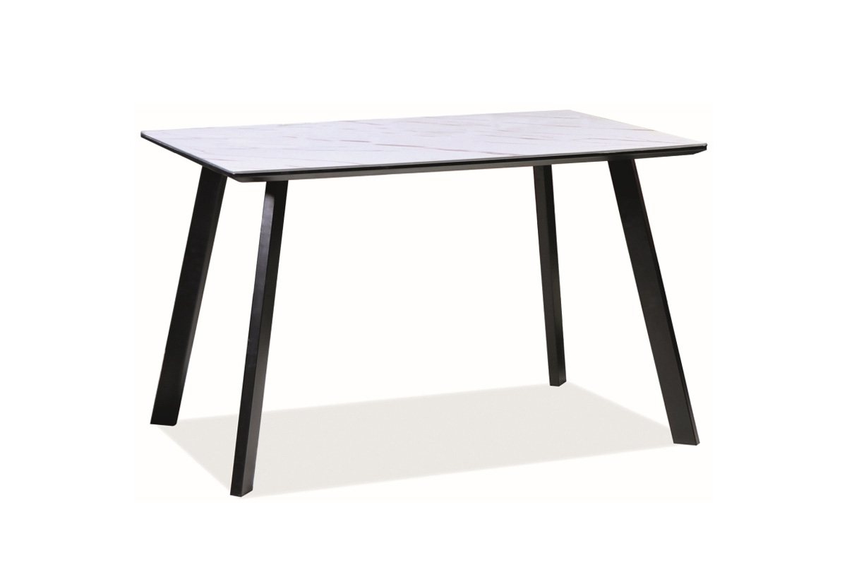 Stôl SAMUEL mracamový efekt /Čierny MAT rám 120X80  Stôl SAMUEL mracamový efekt /Čierny MAT rám 120X80