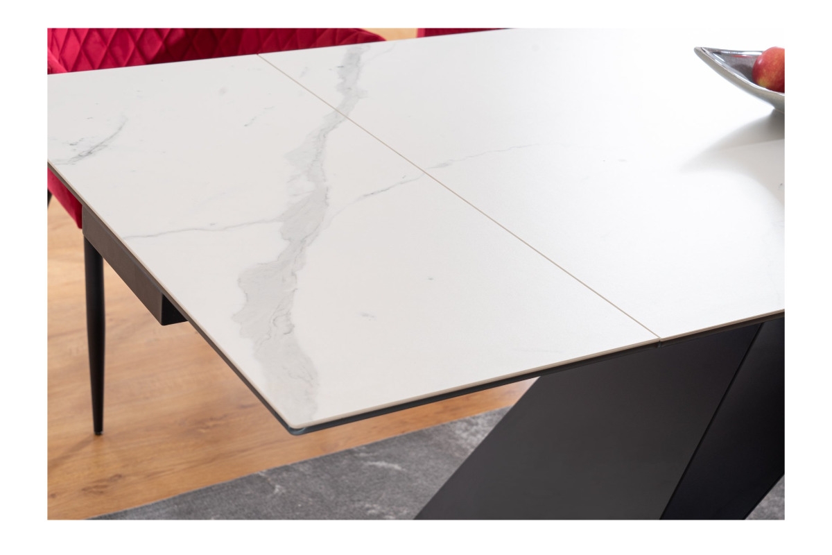 Stůl rozkládací Westin III (160-240)X90 - ceramic Bílý/Černý mat Stůl westin iii ceramic bílý/Černý mat (160-240)x90