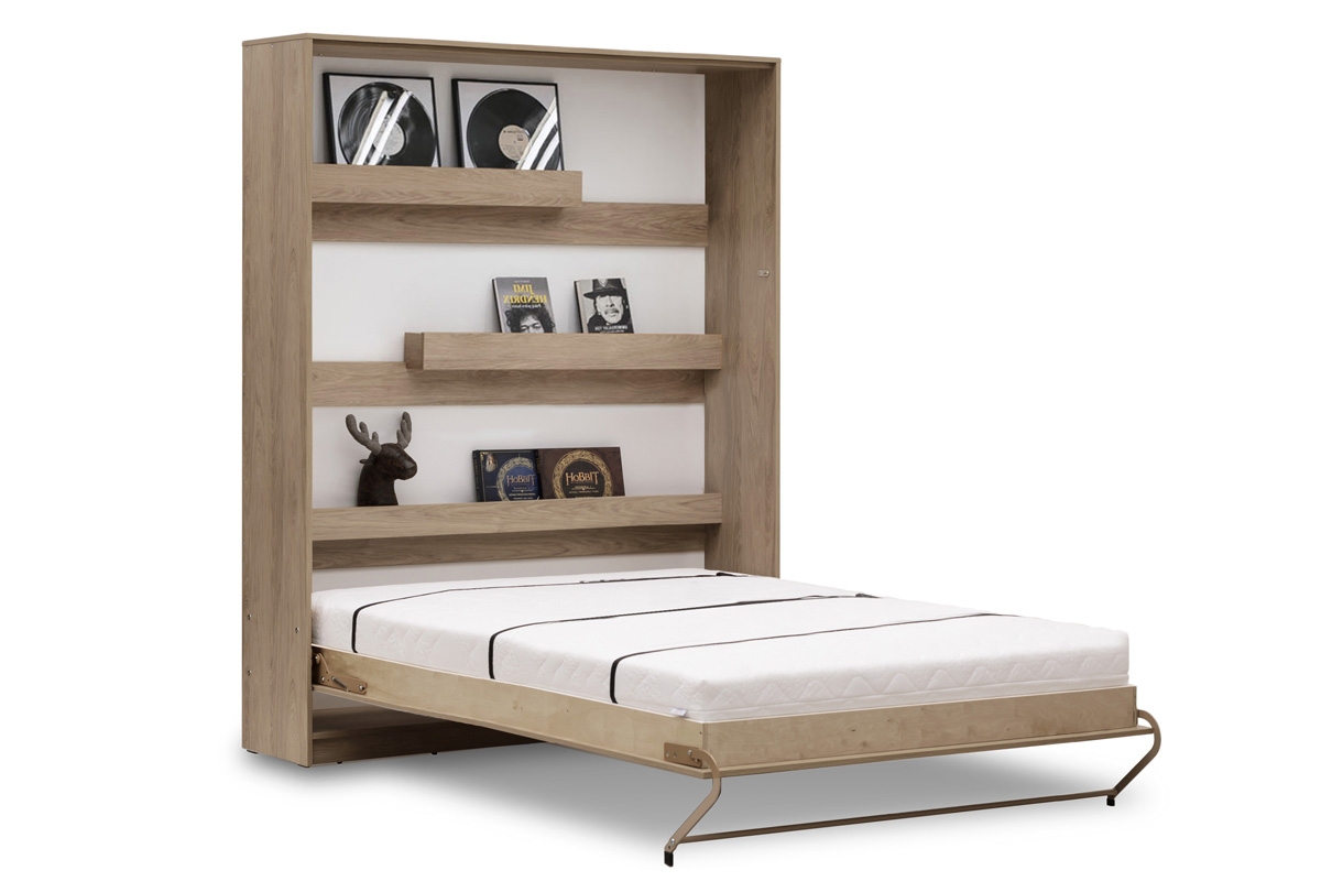 New Elegance függőleges összecsukható ágy 140x200 - világos sonoma-tölgy sklápěcí postel sonoma