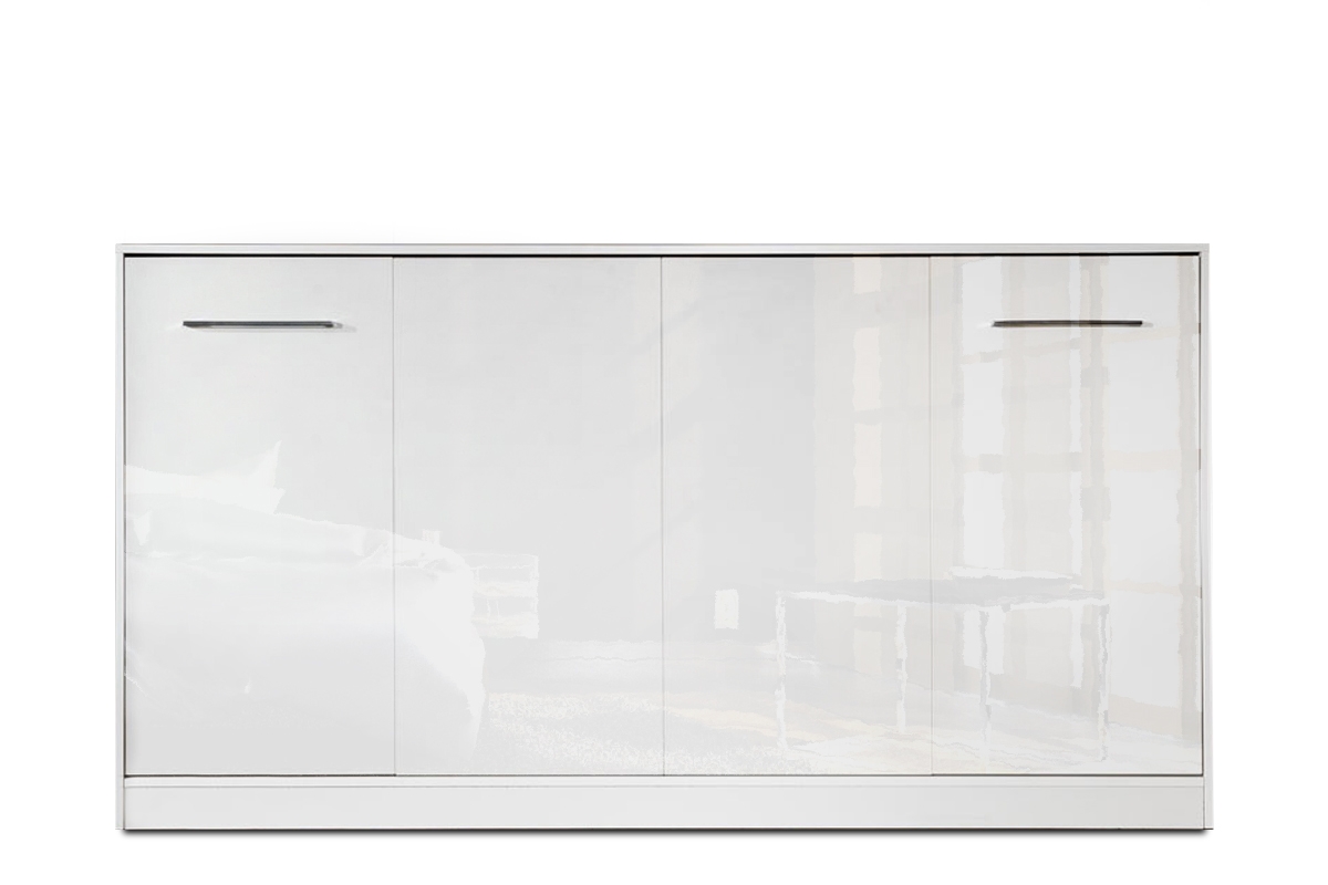 New Elegance vízszintes összecsukható ágy 90x200 - fényes fehér półkotapczan w połysku 