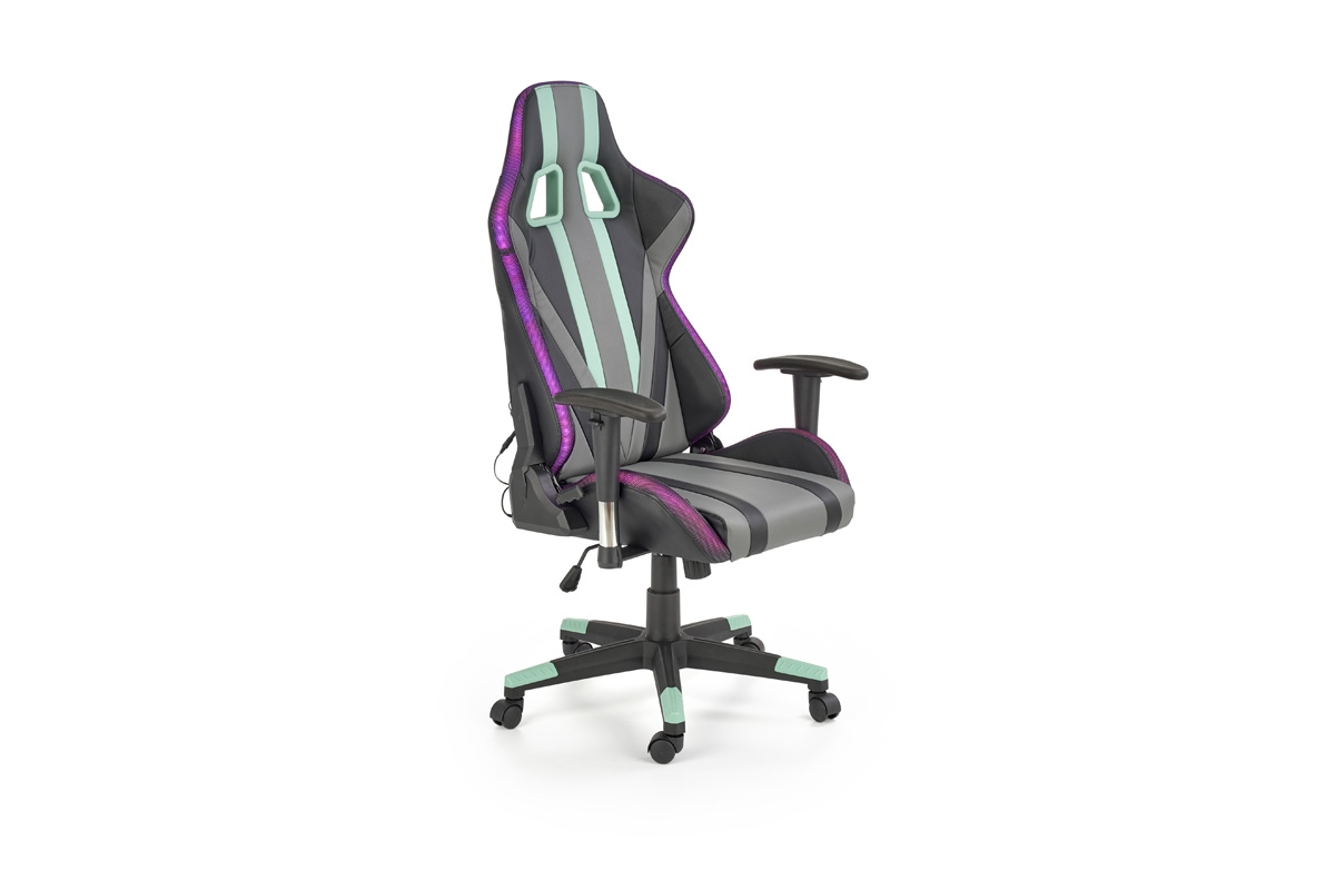 FACTOR gamer szék, többszínű LED-del FACTOR Herní židle s LED mnohobarevným