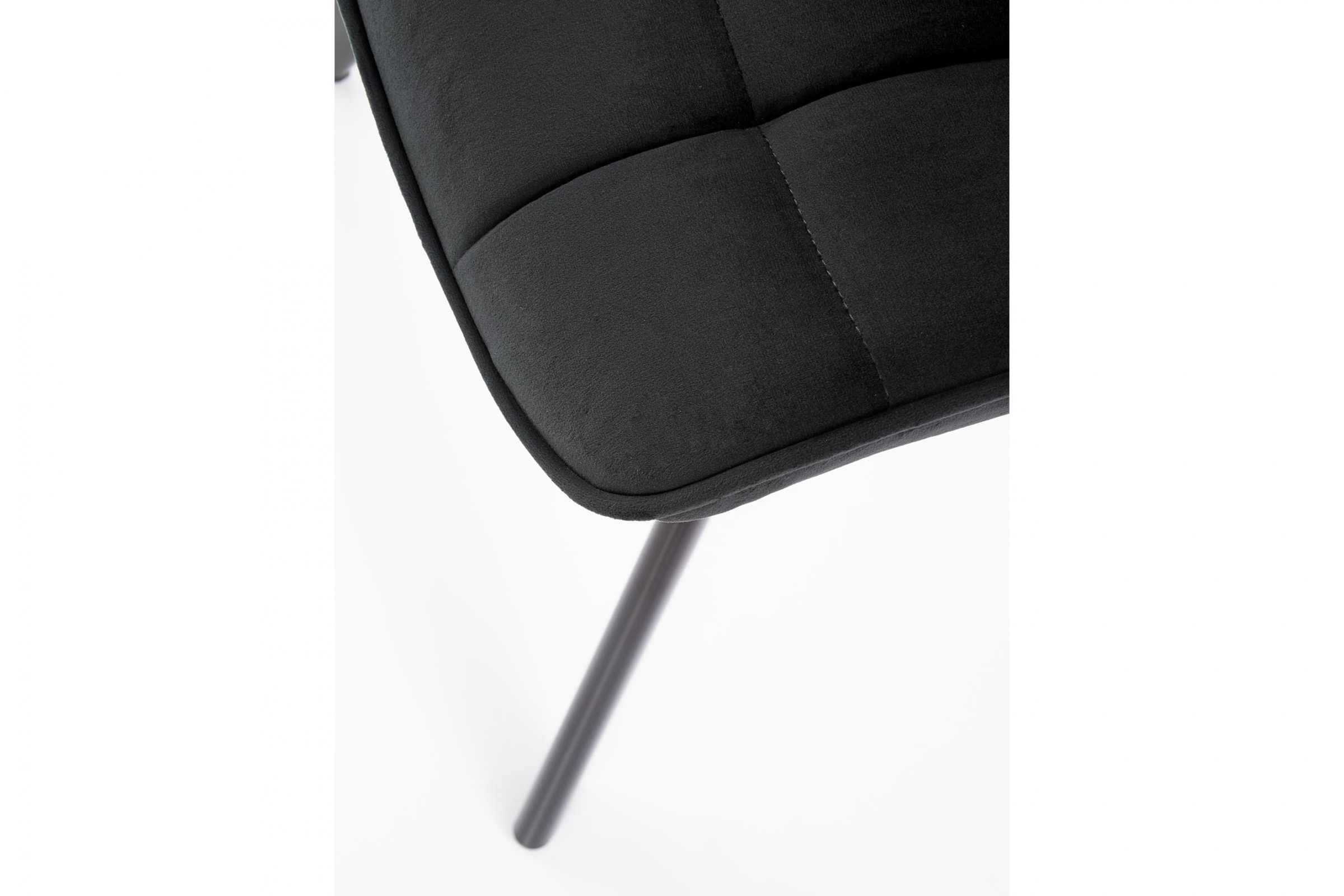 Čalouněná židle K332 - černá židle čalouněné K332 na kovové podstavě - Černý / černé Nohy