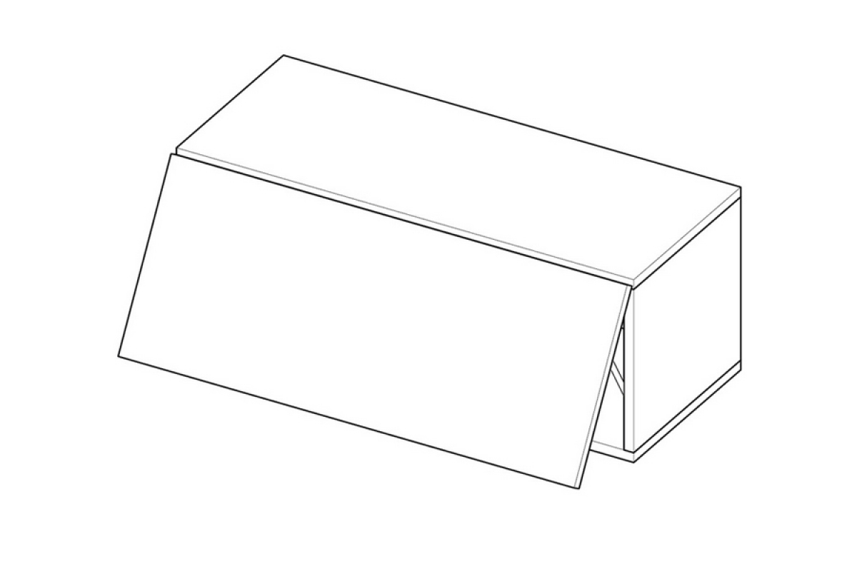 Skříňka Briks WG75 - Bílý lesk/šedá - Konec série Skříňka Briks