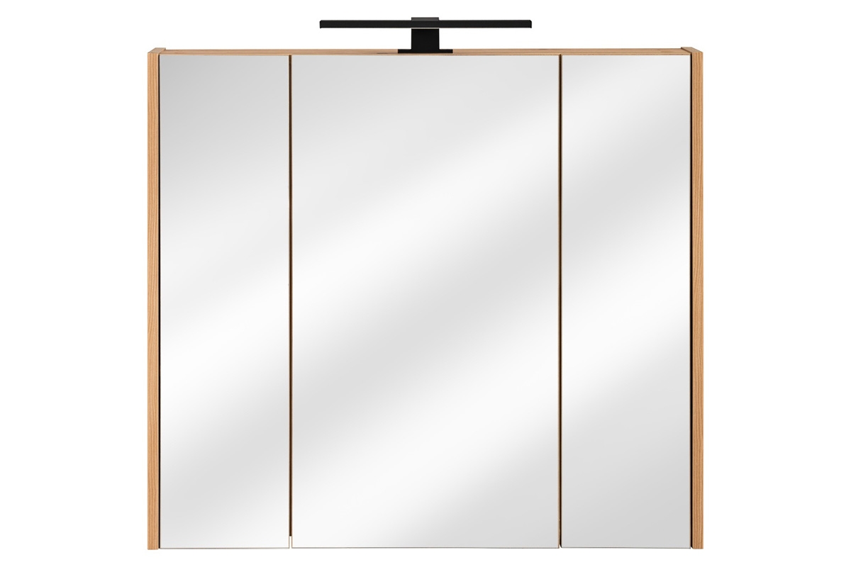 Skříňka závěsná do koupelny se zrcadlem Madera Grey 841 Dub Artisan Skříňka závěsná