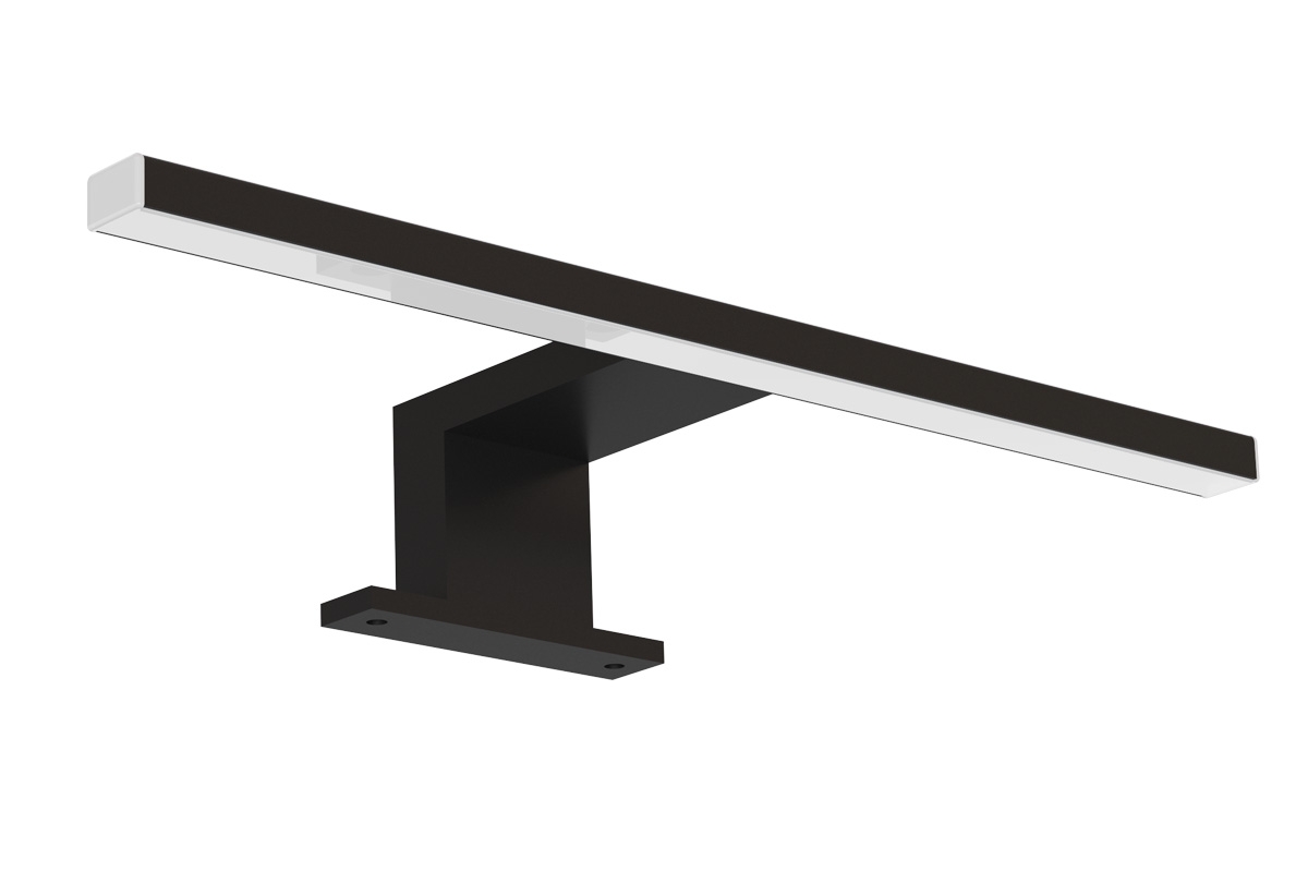 Komplet moderního nábytku na nožkách s umývadlem a LED osvětlením Madera Grey Grafit / Dub Artisan Lampa Černá led
