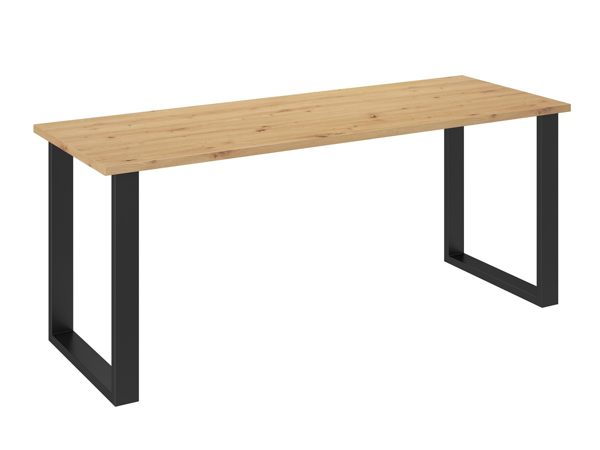 LANCELOT Tölgy ipari asztal - 185x67cm Stół loftowy z blatem Dąb Artisan