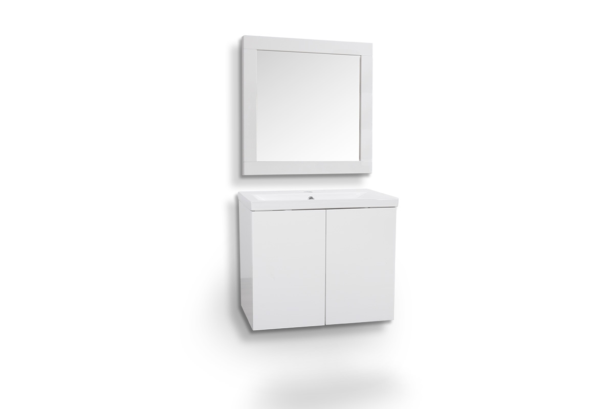 Zrcadlo Combo 10  - MDF Bílý lesk -Výprodej Zrcadlo Combo bílé